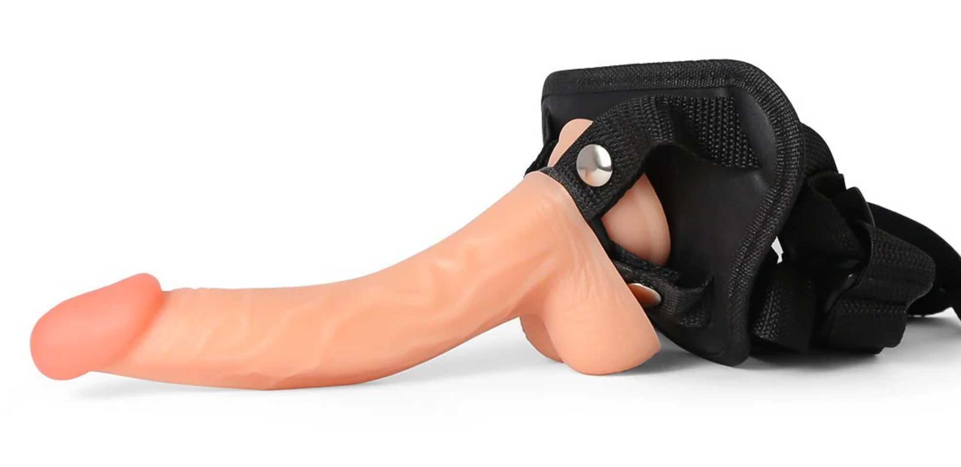 Silicone Dildo with Strap-On